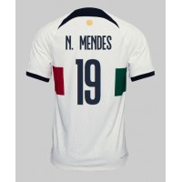 Portugal Nuno Mendes #19 Fotballklær Bortedrakt VM 2022 Kortermet
